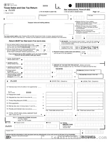 Blank 1 114 Texas PDF Form