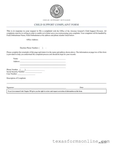 Blank Texas 1600 PDF Form