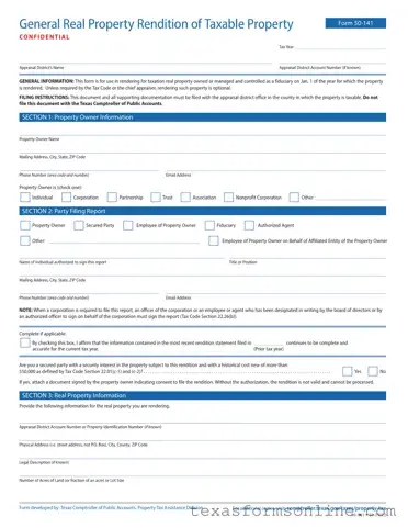 Blank Texas 50 141 PDF Form