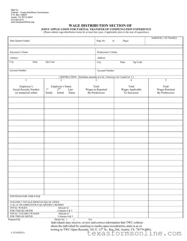 Blank Texas C 83 PDF Form