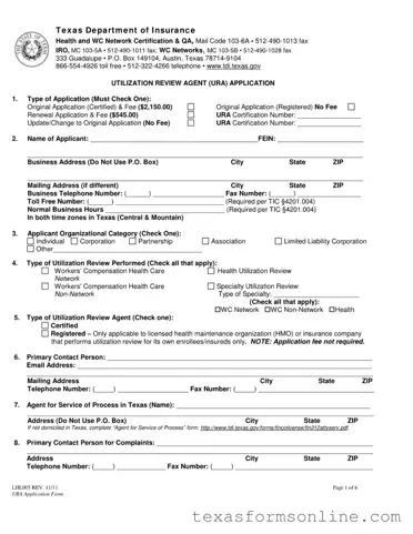 Blank Texas Lhl005 PDF Form