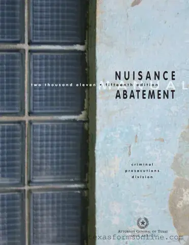 Blank Texas Nuisance Abatement PDF Form