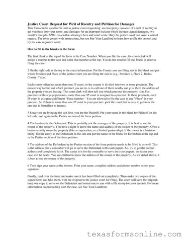 Blank Texas Plaintiffs Petition PDF Form