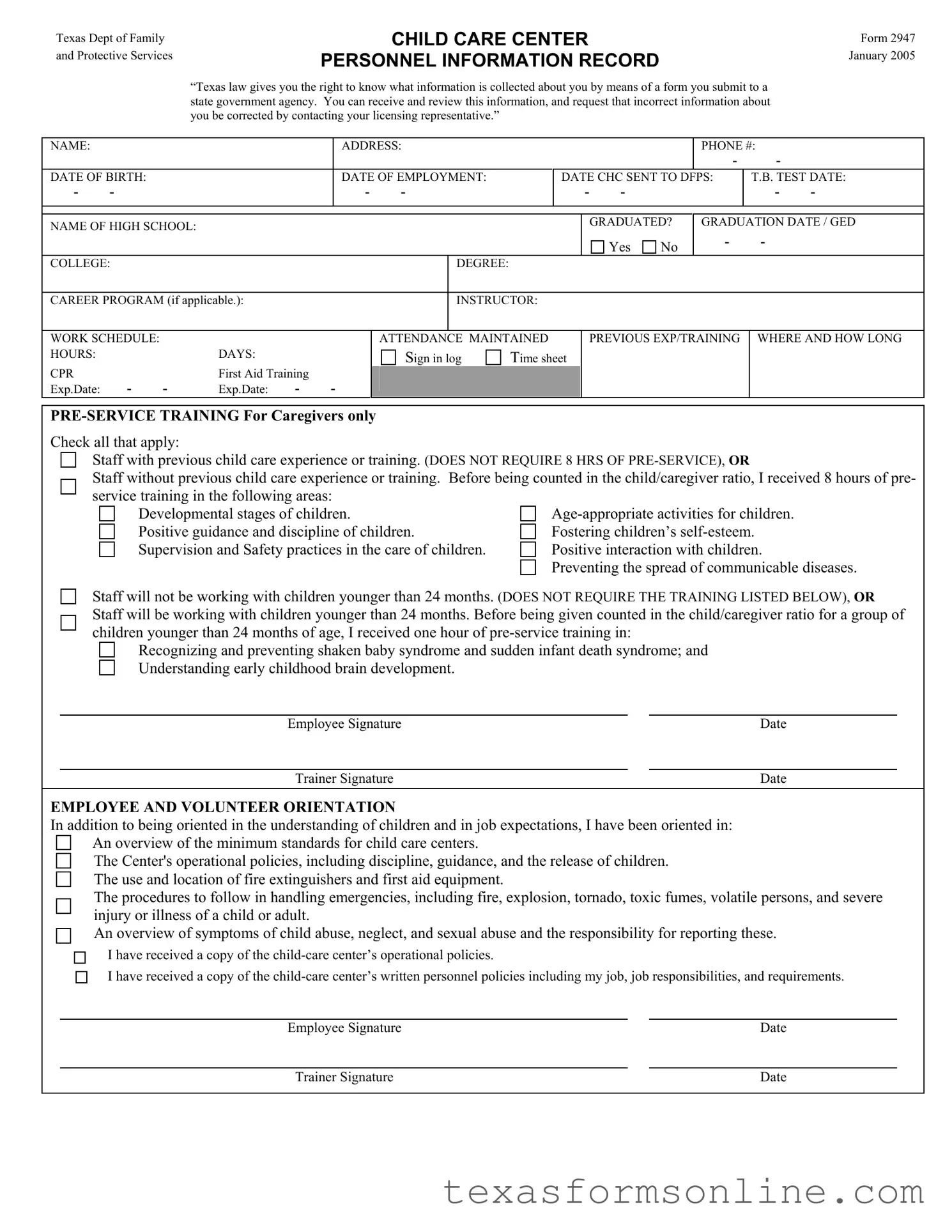 Blank Texas 2947 PDF Form