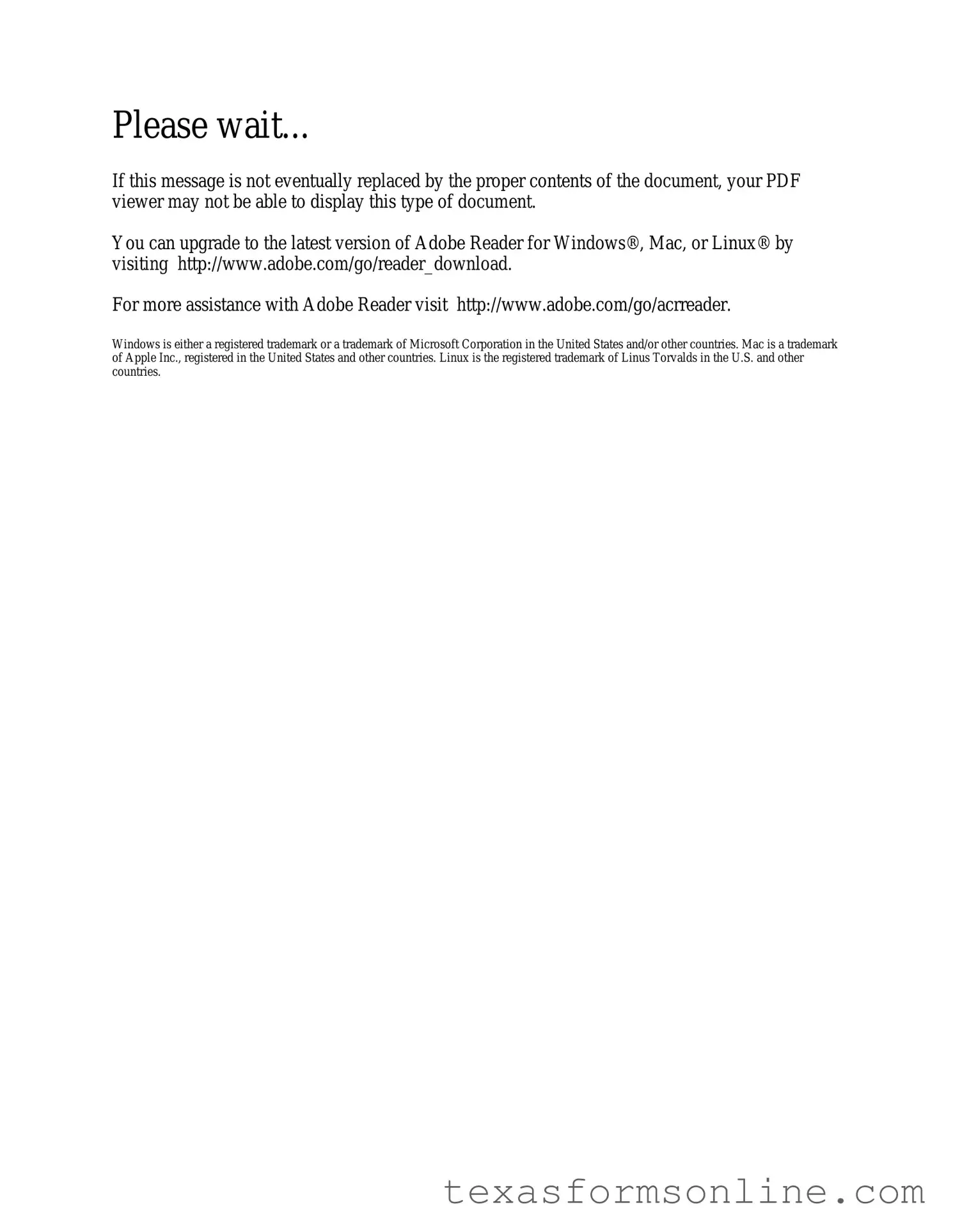 Blank Texas 3071 PDF Form