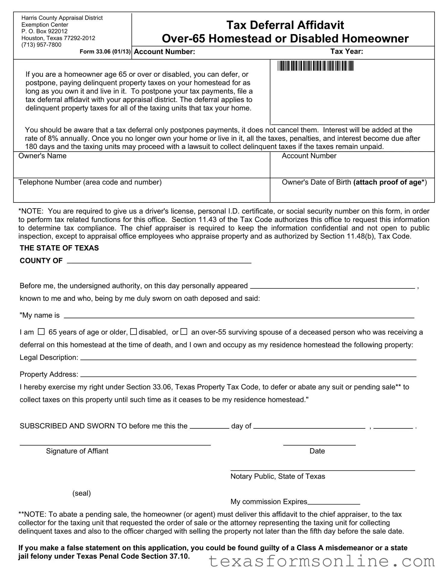 Blank Texas 33 06 PDF Form