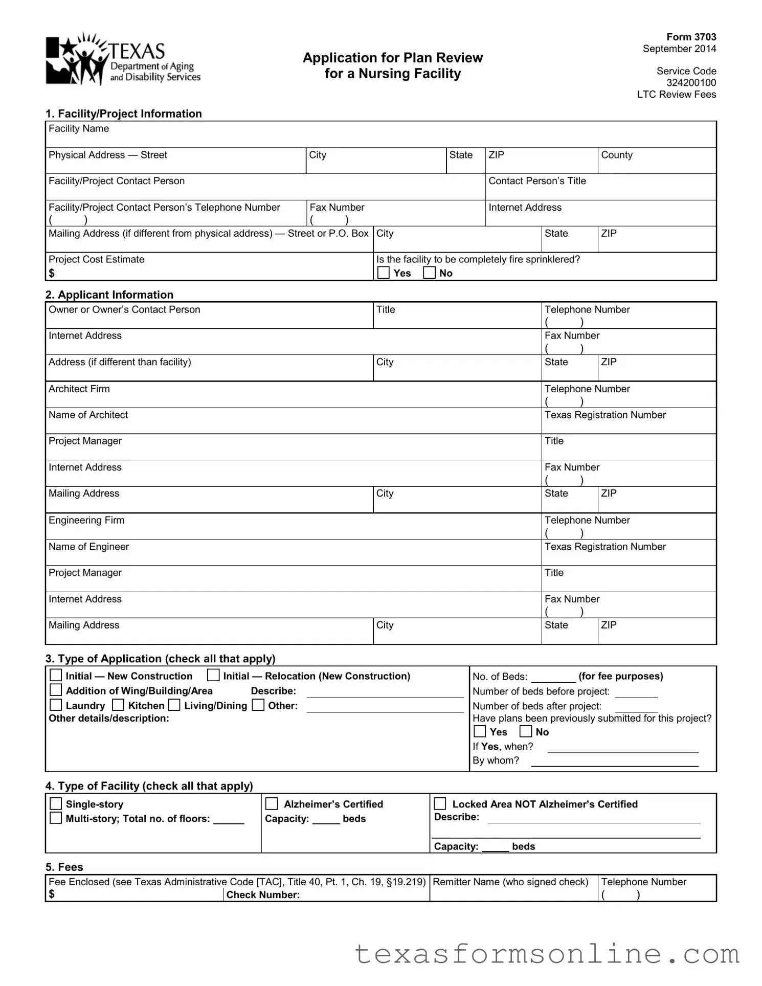 Blank Texas 3703 PDF Form