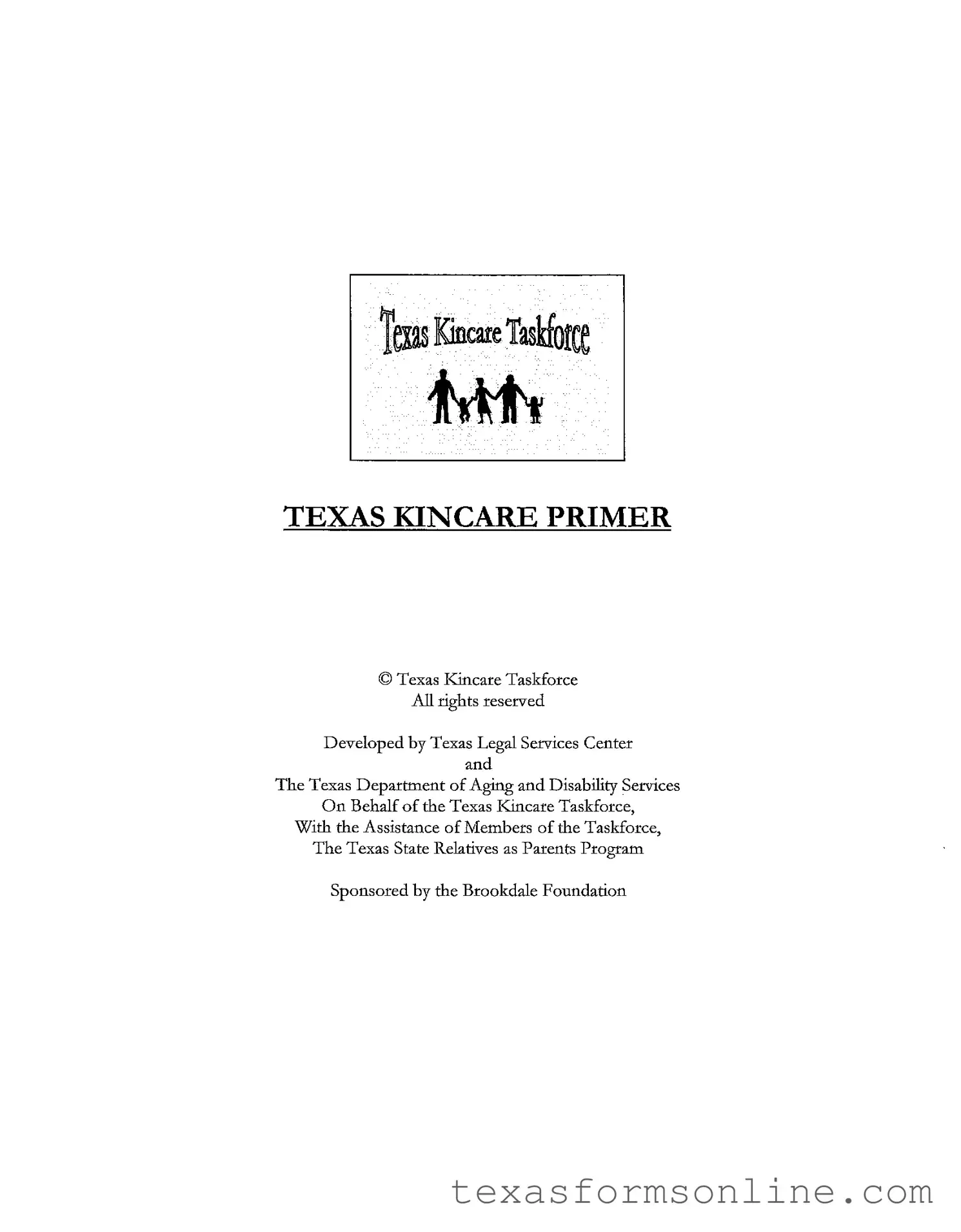 Blank Texas Kincare Primer PDF Form