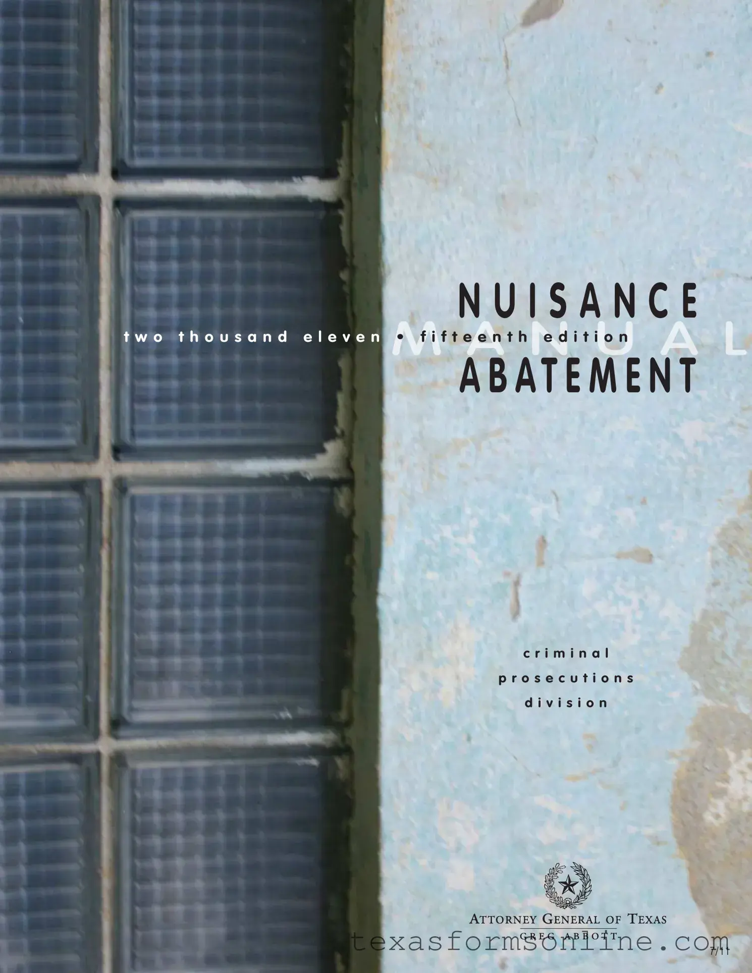 Blank Texas Nuisance Abatement PDF Form